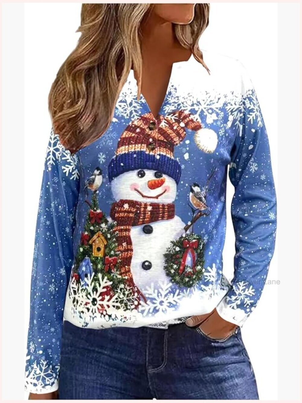 Women's Funny Christmas T-Shirt Long Sleeve Graphic Tee